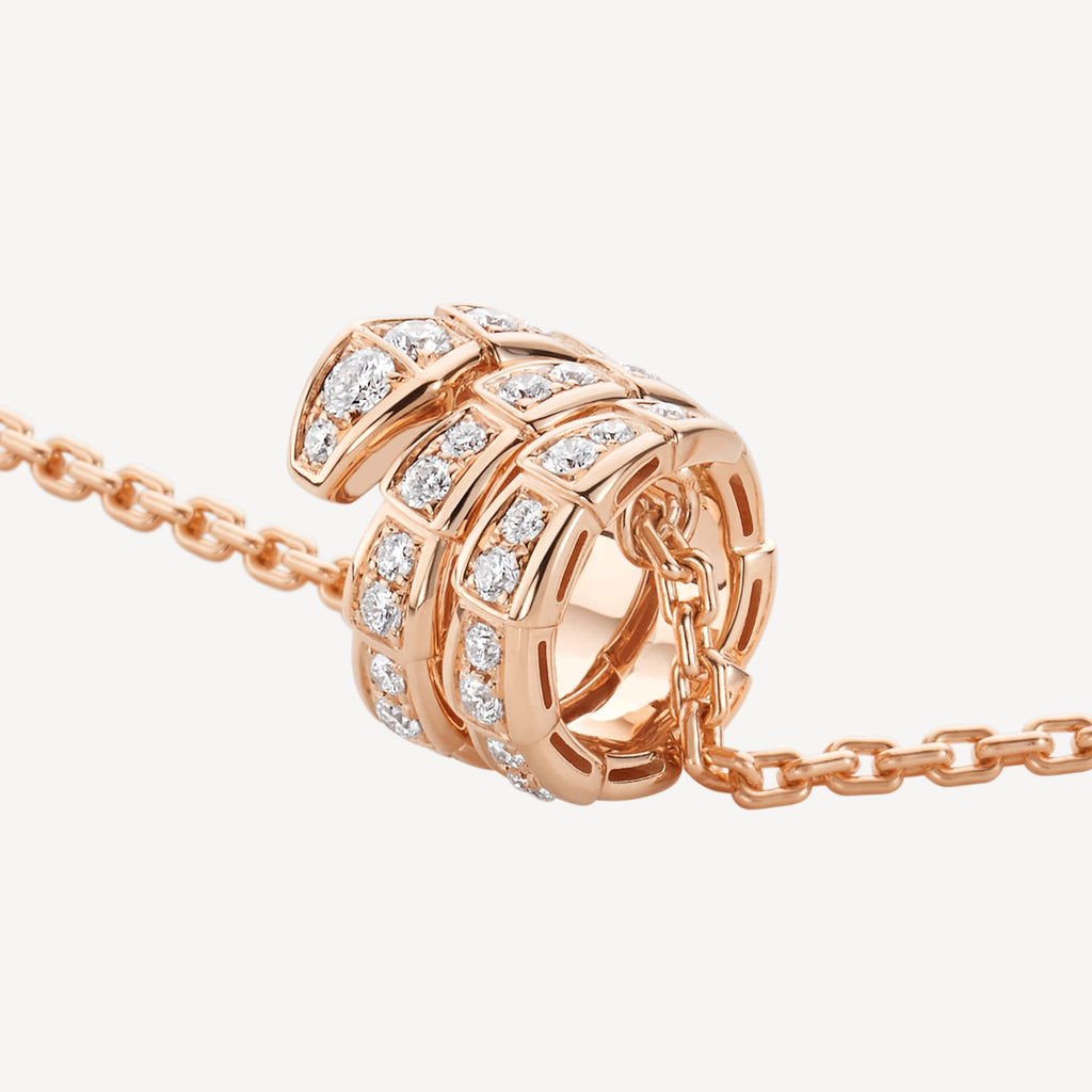 18K BVLGARI Serpenti Viper Pave Diamonds Necklace