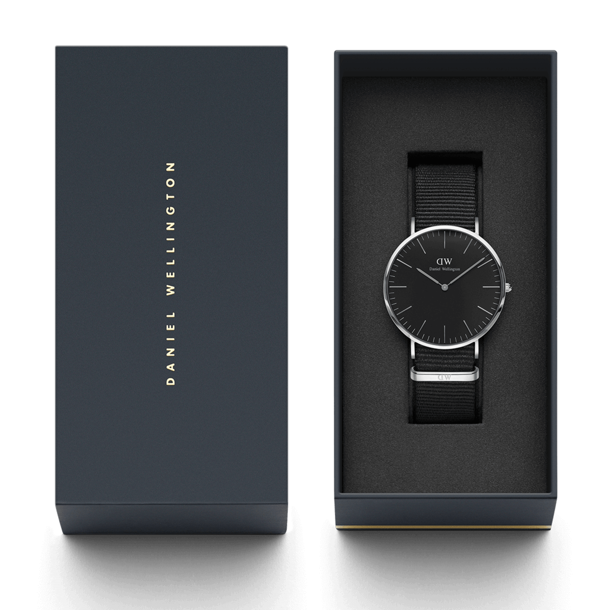 DW Classic Cornwall Black Silver Watch