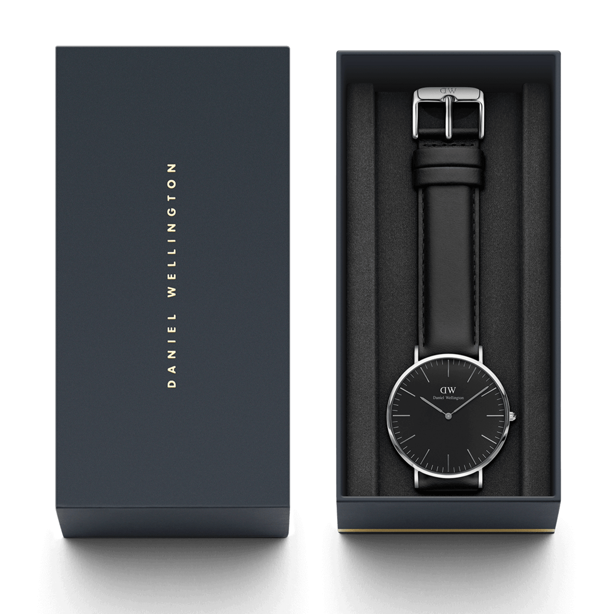DW Classic Sheffield Black Silver Watch