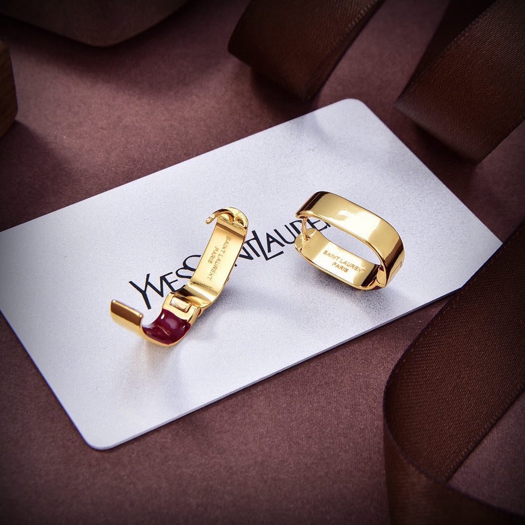 18K Red Earrings