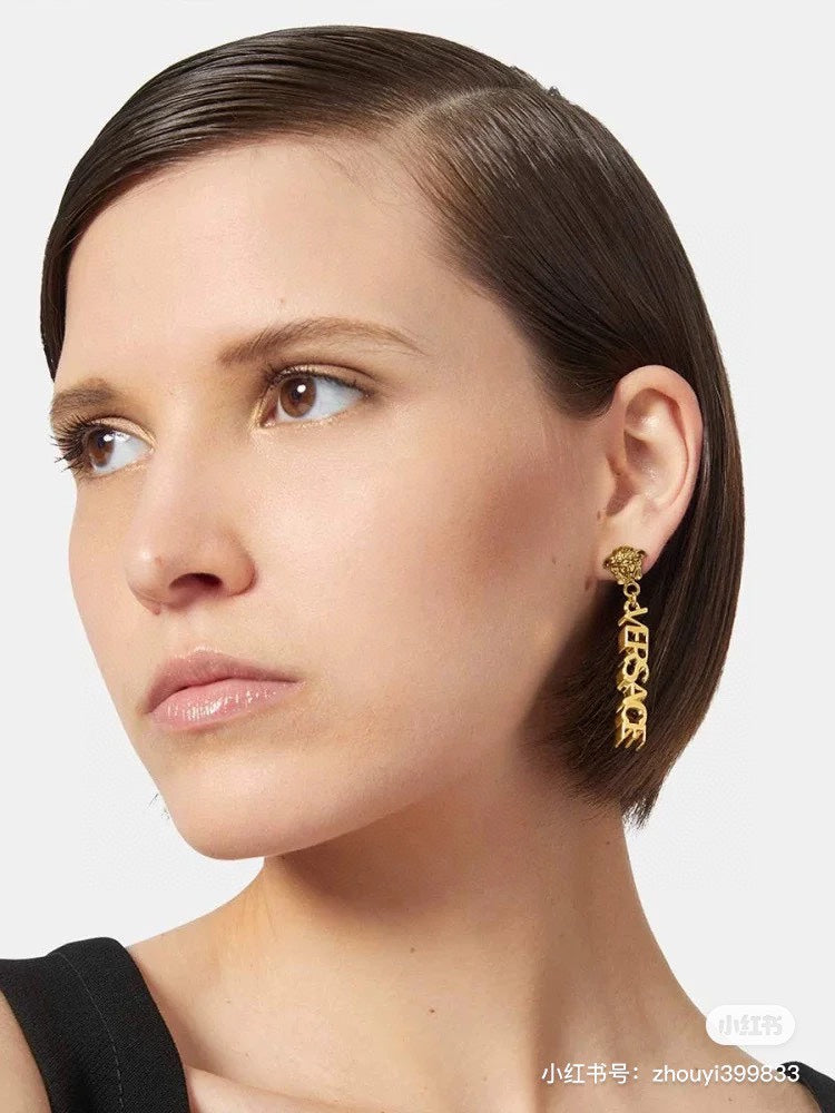 18K Medusa Earrings