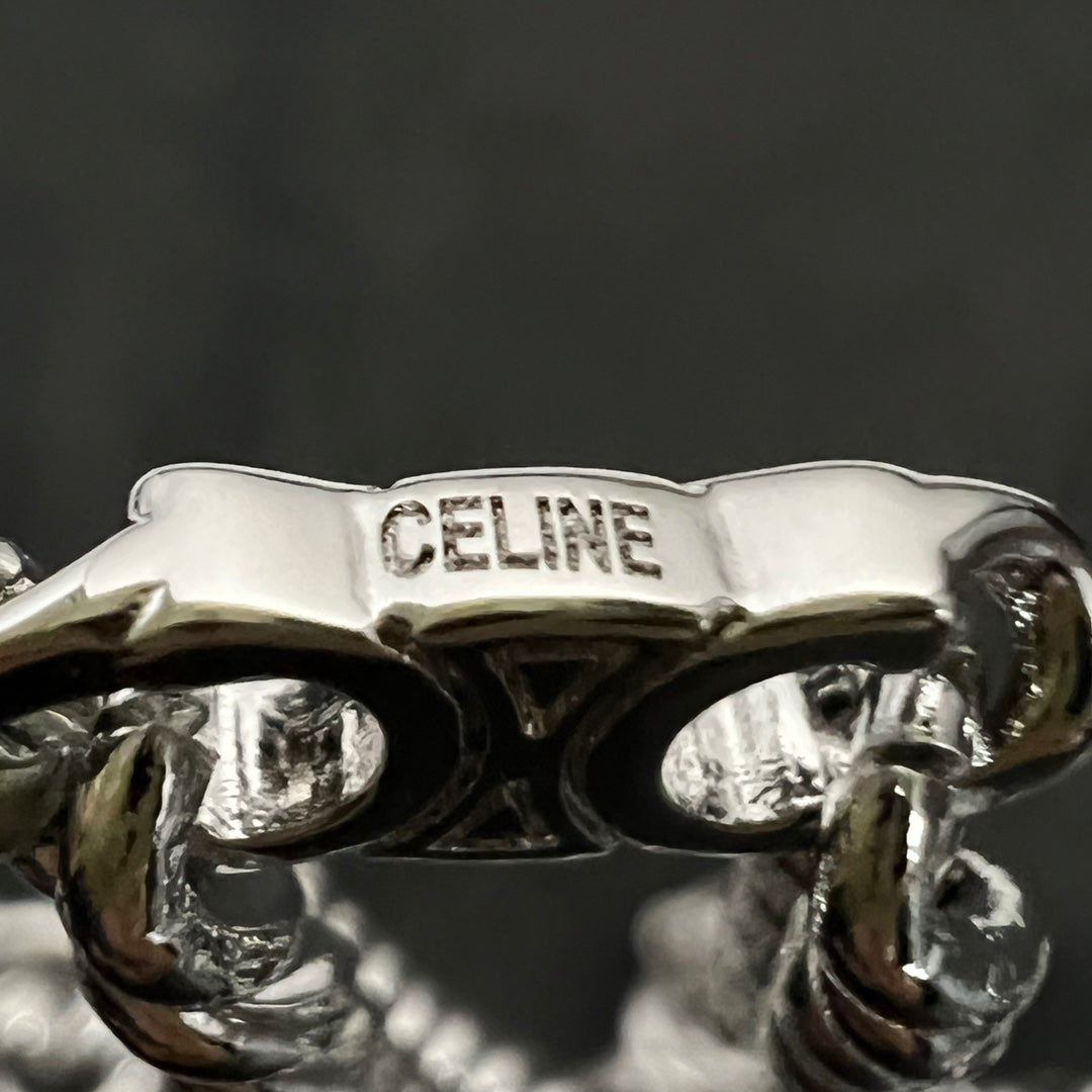 18K Celine Gourmette Chain Necklace